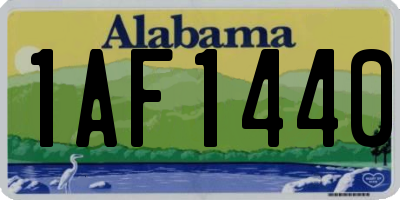 AL license plate 1AF1440