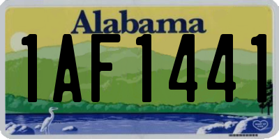 AL license plate 1AF1441
