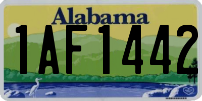 AL license plate 1AF1442