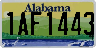 AL license plate 1AF1443