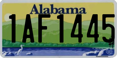 AL license plate 1AF1445