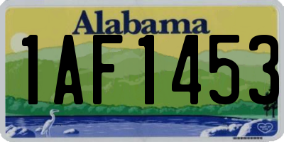 AL license plate 1AF1453