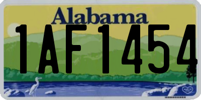 AL license plate 1AF1454