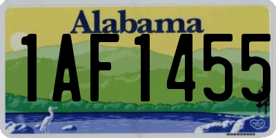 AL license plate 1AF1455