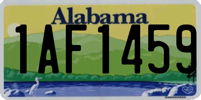 AL license plate 1AF1459