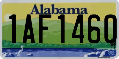 AL license plate 1AF1460