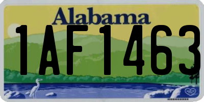 AL license plate 1AF1463