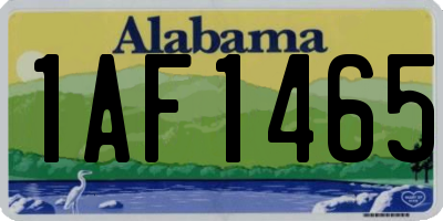 AL license plate 1AF1465