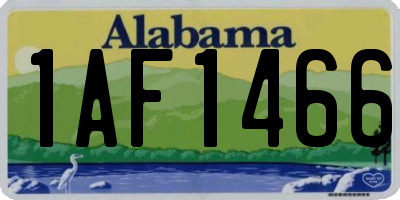 AL license plate 1AF1466