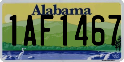 AL license plate 1AF1467