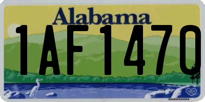 AL license plate 1AF1470