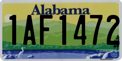 AL license plate 1AF1472