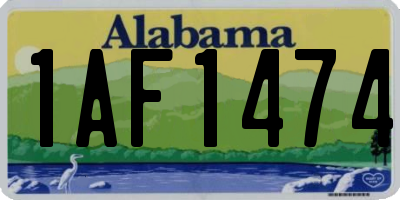 AL license plate 1AF1474