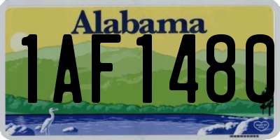 AL license plate 1AF1480