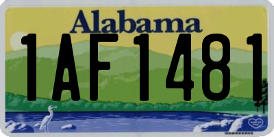 AL license plate 1AF1481