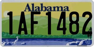 AL license plate 1AF1482