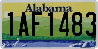 AL license plate 1AF1483