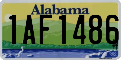 AL license plate 1AF1486