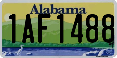 AL license plate 1AF1488