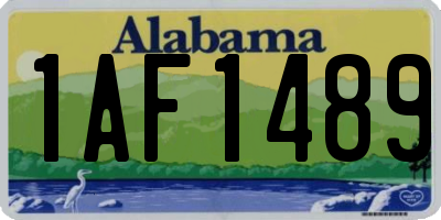 AL license plate 1AF1489