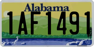 AL license plate 1AF1491