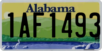 AL license plate 1AF1493