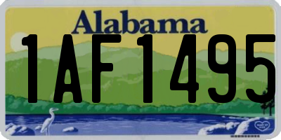 AL license plate 1AF1495