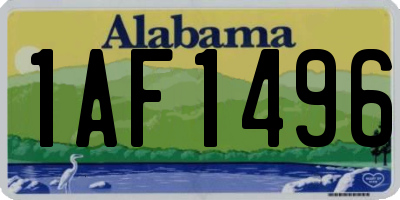 AL license plate 1AF1496