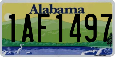 AL license plate 1AF1497