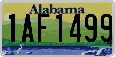 AL license plate 1AF1499