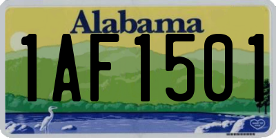 AL license plate 1AF1501