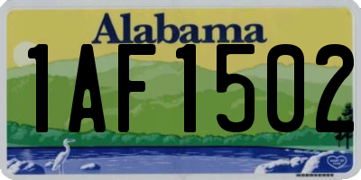 AL license plate 1AF1502