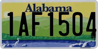 AL license plate 1AF1504