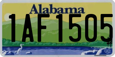 AL license plate 1AF1505