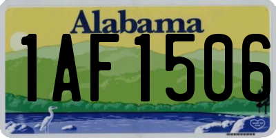 AL license plate 1AF1506