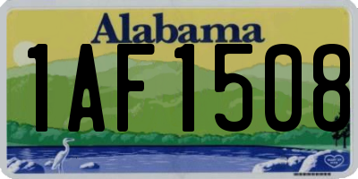 AL license plate 1AF1508