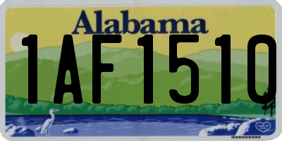 AL license plate 1AF1510