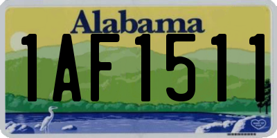 AL license plate 1AF1511