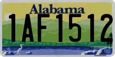 AL license plate 1AF1512