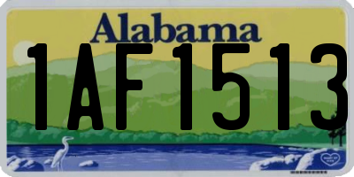 AL license plate 1AF1513