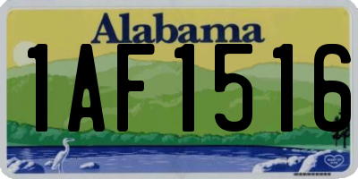 AL license plate 1AF1516