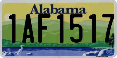 AL license plate 1AF1517