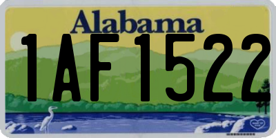 AL license plate 1AF1522