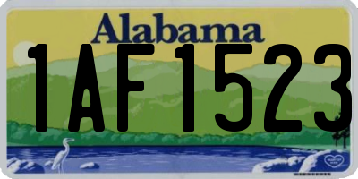 AL license plate 1AF1523