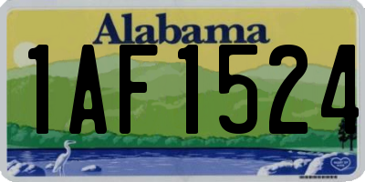 AL license plate 1AF1524