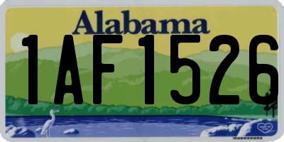 AL license plate 1AF1526