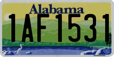 AL license plate 1AF1531