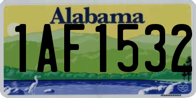 AL license plate 1AF1532