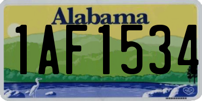 AL license plate 1AF1534