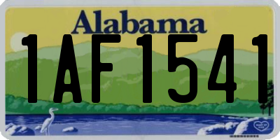 AL license plate 1AF1541